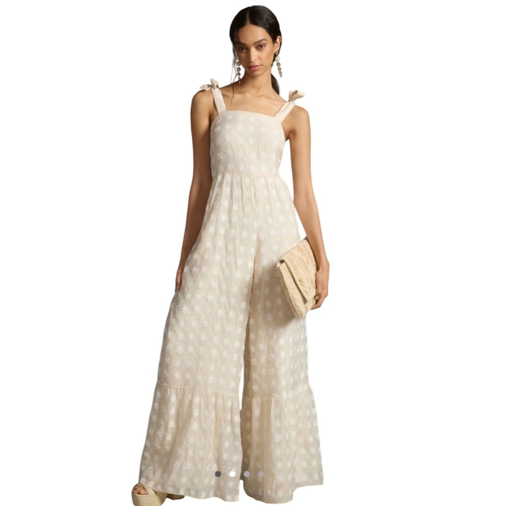 Corey Lynn Calter Anthropologie Shoulder-Tie Jumpsuit Women's Sz Medium